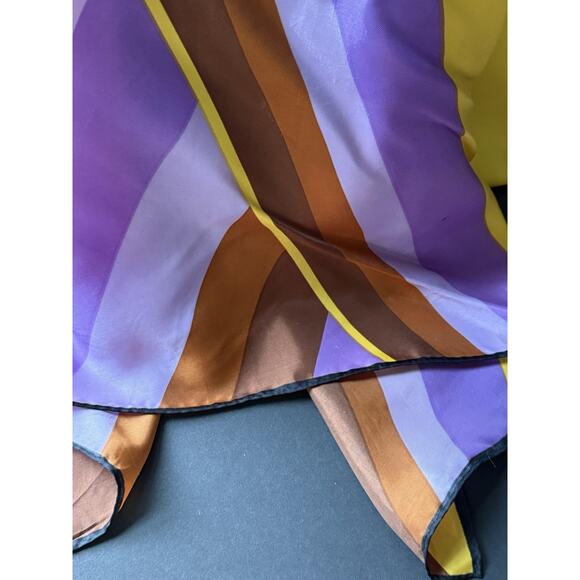 Vtg. Scarf Square Geometric 30” Color Block Career Multi-functional Art Deco MCM - Picture 3 of 8